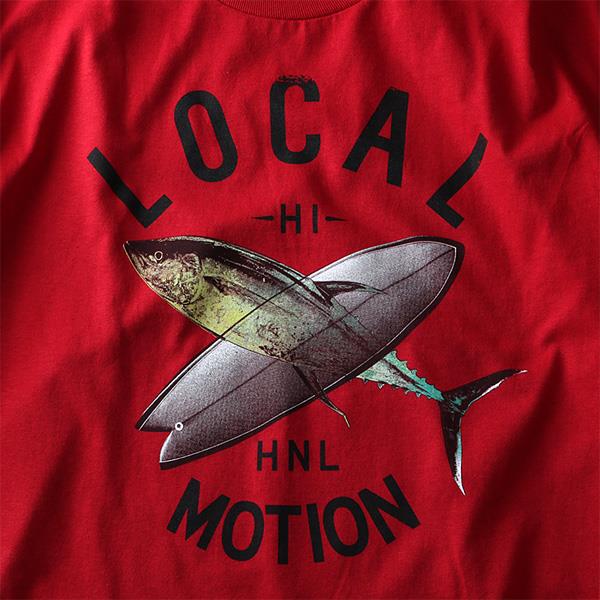 【WEB限定価格】【lo0511】大きいサイズ メンズ LOCAL MOTION ローカルモーション プリント 半袖 Tシャツ HNL USA 直輸入 smt-5111