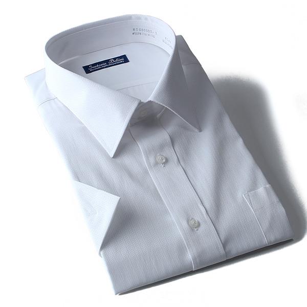 大きいサイズ メンズ SARTORIA BELLINI ビジネス Ｙシャツ 半袖 ワイシャツ ビジネスシャツ 吸汗速乾 形態安定 先染め柄 ワイドカラーシャツ hsg0001-1