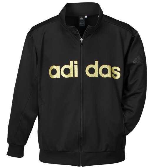 大きいサイズ メンズ adidas ウォームアップジャケット アウアー ジャンパー ジャケット ブラック 1176-7300-2 3XO 4XO 5XO 6XO 7XO 8XO