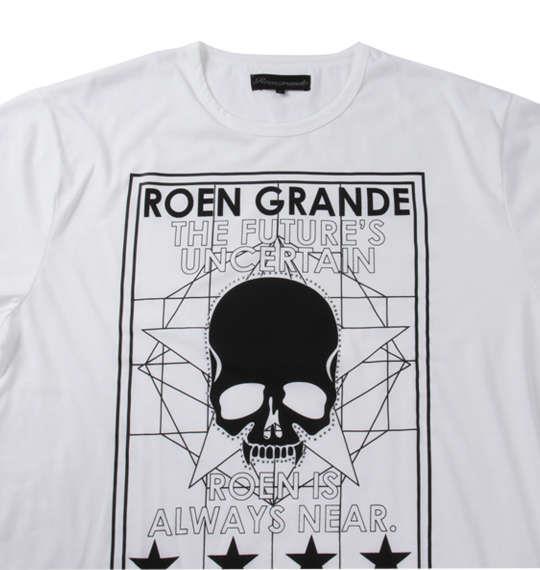 大きいサイズ メンズ Roen grande ストリート系プリント長袖Tシャツ ホワイト 1178-7355-1 3L 4L 5L 6L