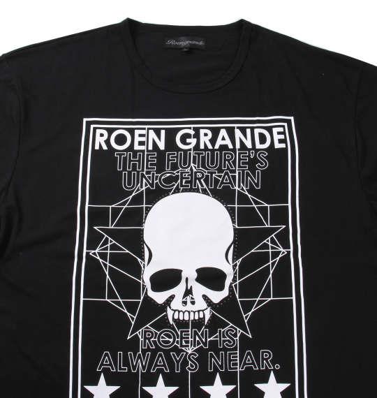 大きいサイズ メンズ Roen grande ストリート系プリント長袖Tシャツ ブラック 1178-7355-2 3L 4L 5L 6L