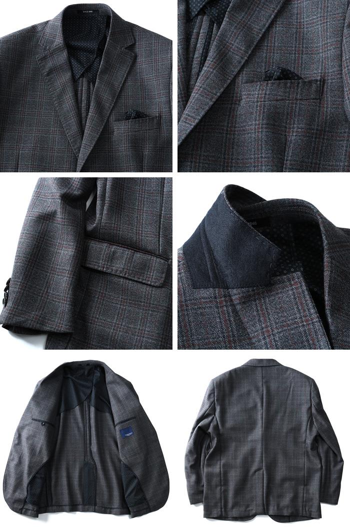 【WEB限定価格】大きいサイズ メンズ SARTORIA BELLINI 2ツ釦 ウール混 ウィンドペン ジャケット azjk3417605