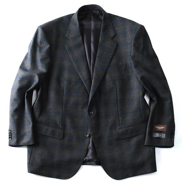 【WEB限定価格】大きいサイズ メンズ SARTORIA BELLINI REDA (レダ) 2ツ釦チェック柄ジャケット az733202-l