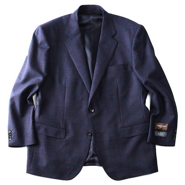 【WEB限定価格】大きいサイズ メンズ SARTORIA BELLINI REDA (レダ) 2ツ釦チェック柄ジャケット az733203-l