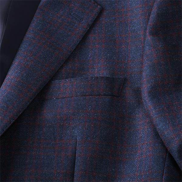 【WEB限定価格】大きいサイズ メンズ SARTORIA BELLINI REDA (レダ) 2ツ釦チェック柄ジャケット az733203-l