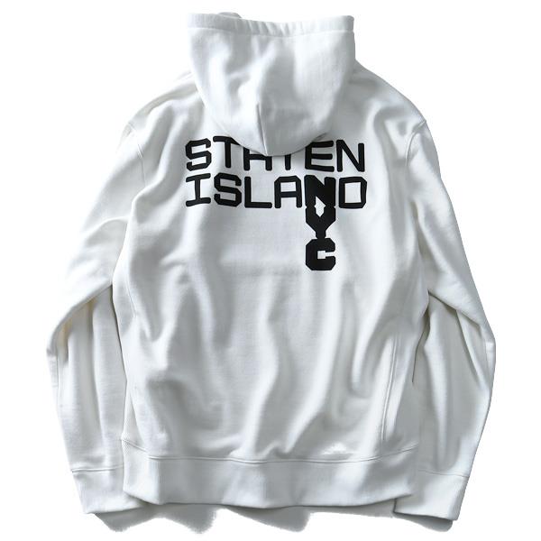 【WEB限定価格】大きいサイズ メンズ パーカー NYC ヘヴィウェイト プリント プルパーカー STATEN ISLAND azsw-170481