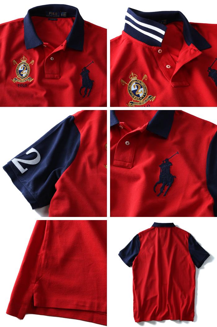 【WEB限定価格】ブランドセール 【大きいサイズ】【メンズ】POLO RALPH LAUREN(ポロ ラルフローレン) 半袖刺繍付きビッグポニー鹿の子ポロシャツ【USA直輸入】710660721