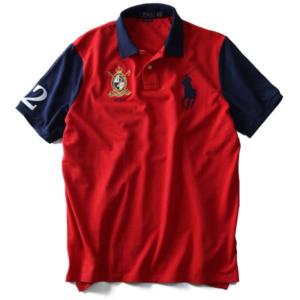 【WEB限定価格】ブランドセール 【大きいサイズ】【メンズ】POLO RALPH LAUREN(ポロ ラルフローレン) 半袖刺繍付きビッグポニー鹿の子ポロシャツ【USA直輸入】710660721