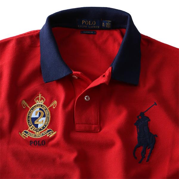 【WEB限定価格】ブランドセール 【大きいサイズ】【メンズ】POLO RALPH LAUREN(ポロ ラルフローレン) 半袖刺繍付きビッグポニー鹿の子ポロシャツ【USA直輸入】710660721