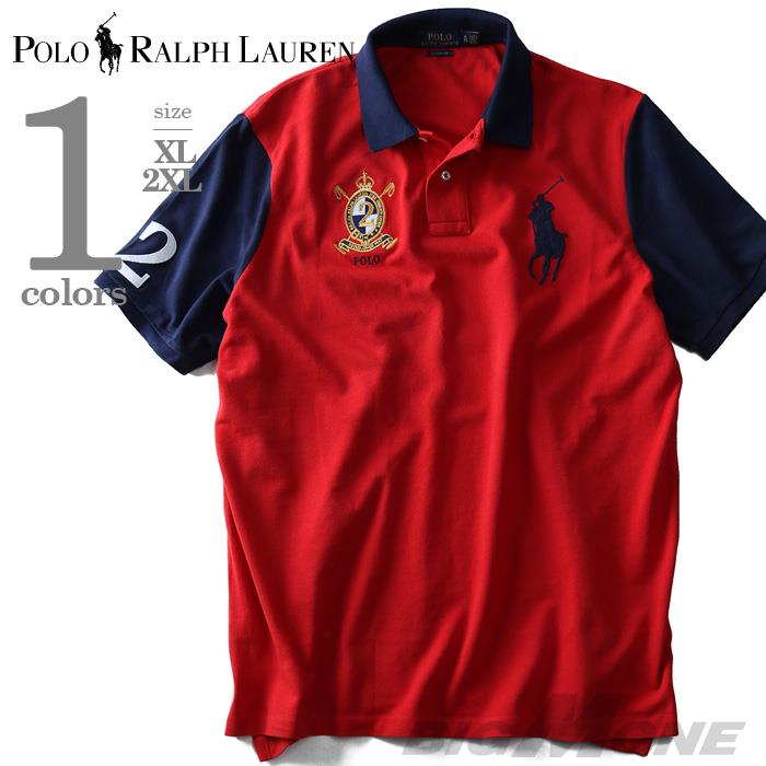 【WEB限定価格】ブランドセール 【大きいサイズ】【メンズ】POLO RALPH LAUREN(ポロ ラルフローレン) 半袖刺繍付きビッグポニー鹿の子ポロシャツ【USA直輸入】710660721