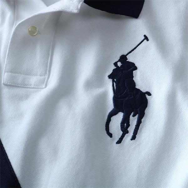 【WEB限定価格】大きいサイズ メンズ POLO RALPH LAUREN ポロ ラルフローレン 半袖 刺繍付き ビッグポニー 鹿の子 ポロシャツ ホワイト XL 2XL USA 直輸入 710660725