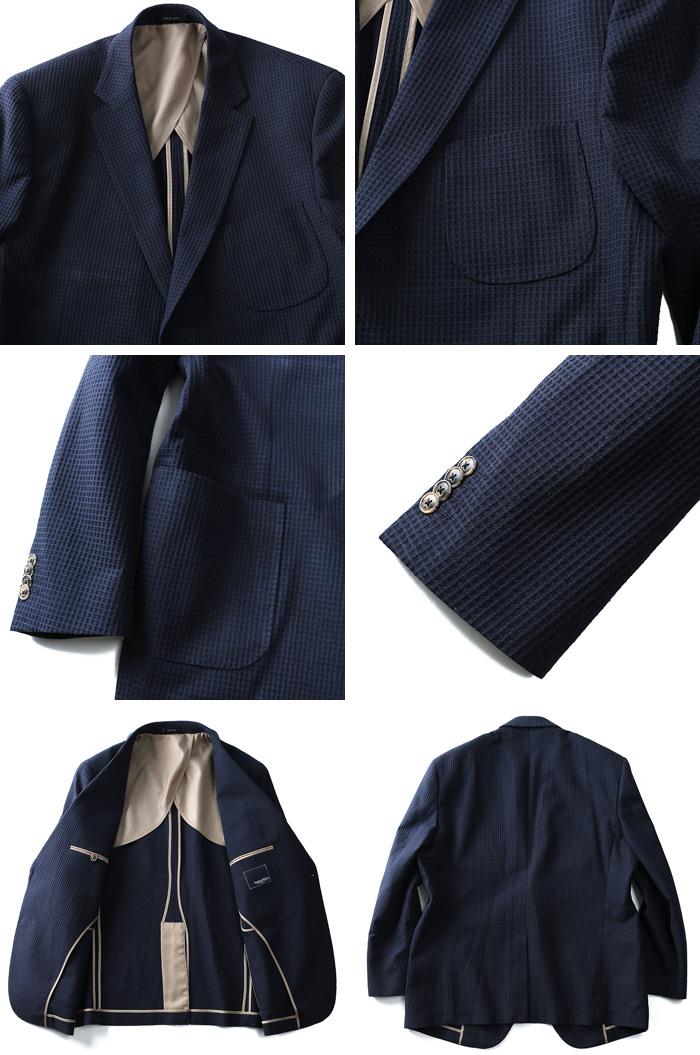 【WEB限定価格】大きいサイズ メンズ SARTORIA BELLINI コットン メッシュ 2ツ釦 ジャケット azjk3218302