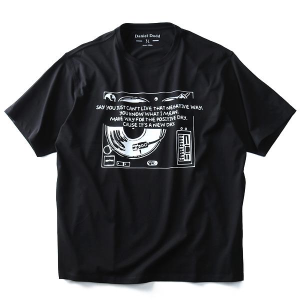 タダ割 大きいサイズ メンズ DANIEL 半袖 Tシャツ DODD オーガニックプリント 半袖Tシャツ Record Player azt-180212
