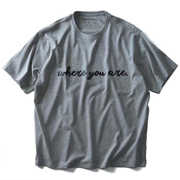 タダ割 大きいサイズ メンズ DANIEL DODD 半袖 Tシャツ オーガニック プリント半袖Tシャツ where you are azt-180216