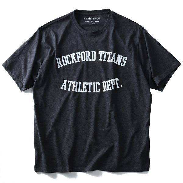 タダ割 大きいサイズ メンズ DANIEL DODD 半袖 Tシャツ オーガニック プリント半袖Tシャツ Rockford Titans azt-180219