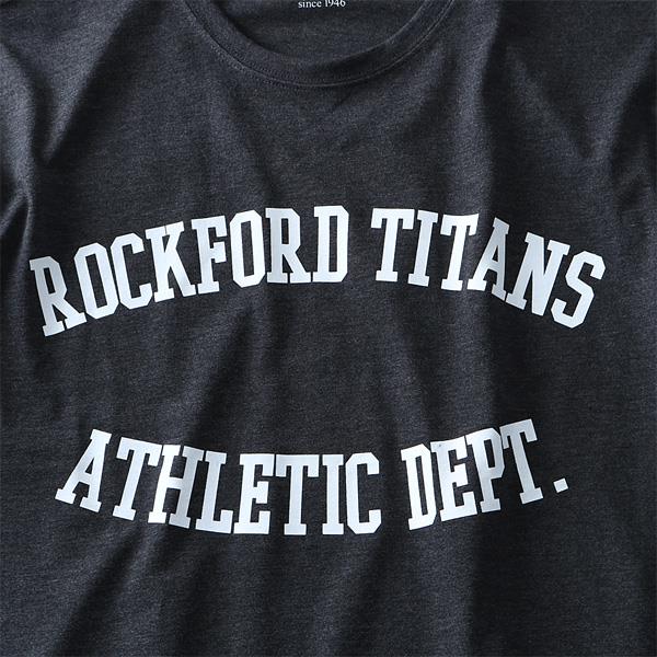 タダ割 大きいサイズ メンズ DANIEL DODD 半袖 Tシャツ オーガニック プリント半袖Tシャツ Rockford Titans azt-180219