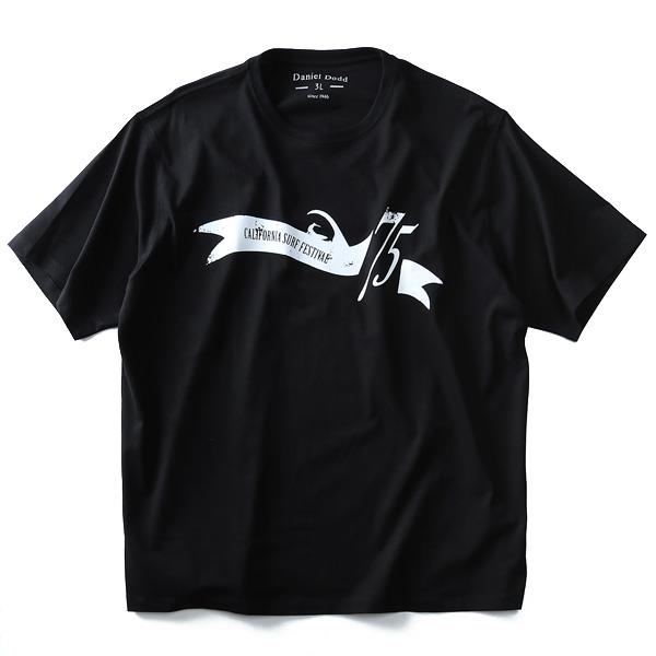 タダ割 大きいサイズ メンズ DANIEL DODD 半袖 Tシャツ オーガニック プリント半袖Tシャツ California Surf Festival azt-180225