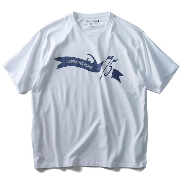 タダ割 大きいサイズ メンズ DANIEL DODD 半袖 Tシャツ オーガニック プリント半袖Tシャツ California Surf Festival azt-180225