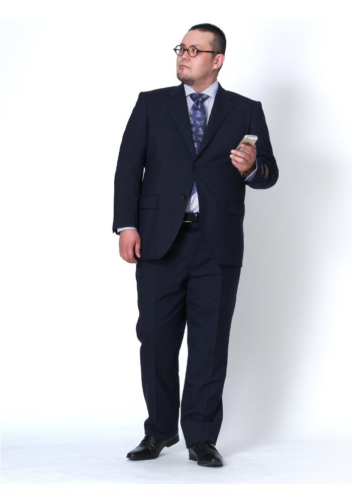 【WEB限定価格】大きいサイズ メンズ SARTORIA BELLINI CORDURA (コーデュラ) 2ツ釦スーツ az82303-l