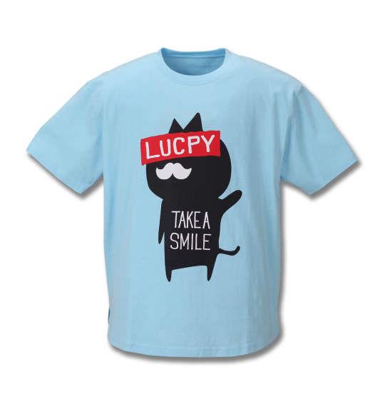 大きいサイズ メンズ LUCPY 半袖Tシャツ + タンクトップ アンサンブル セット ブルー 1158-8257-1 3L 4L 5L 6L