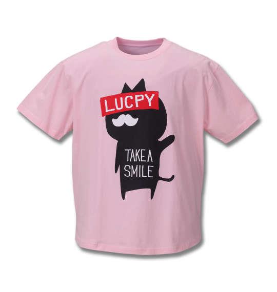 大きいサイズ メンズ LUCPY 半袖Tシャツ + タンクトップ アンサンブル セット ピンク 1158-8257-2 3L 4L 5L 6L