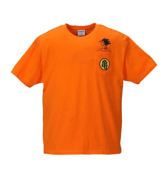 大きいサイズ メンズ DRAGONBALL 悟空ポケット付半袖Tシャツ オレンジ 1178-8561-1 3L 4L 5L 6L 8L