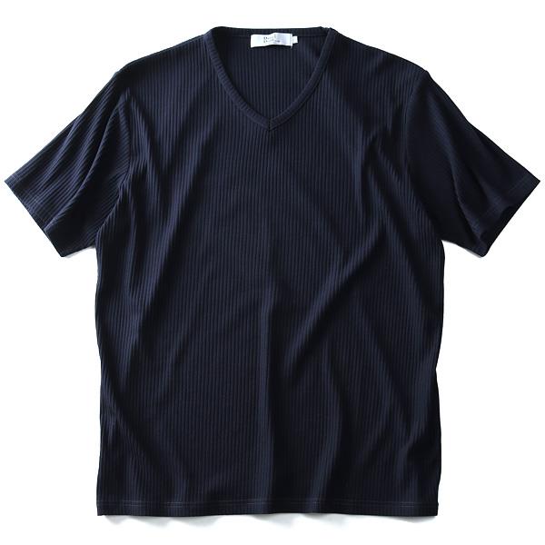 【WEB限定価格】タダ割 大きいサイズ メンズ DANIEL DODD 半袖 Tシャツ リブ編み Vネック 半袖Tシャツ azt-180273