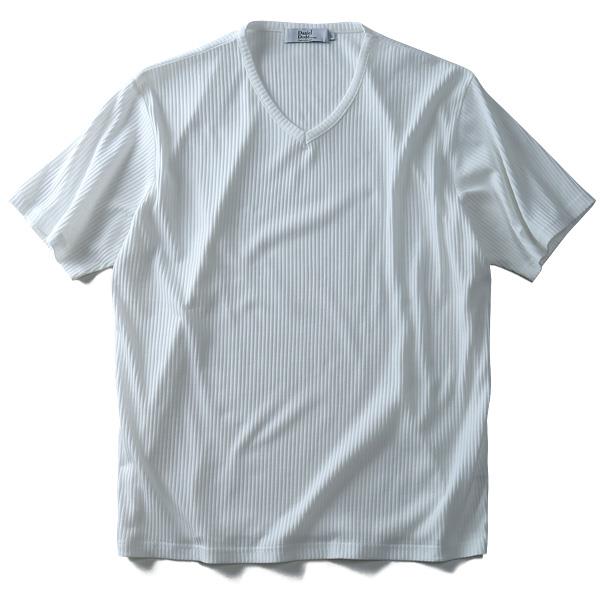 【WEB限定価格】タダ割 大きいサイズ メンズ DANIEL DODD 半袖 Tシャツ リブ編み Vネック 半袖Tシャツ azt-180273