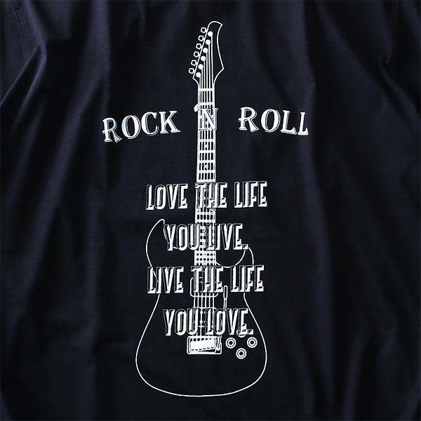 タダ割 大きいサイズ メンズ DANIEL DODD 半袖 Tシャツ オーガニック プリント半袖Tシャツ Rock'n Roll azt-180232