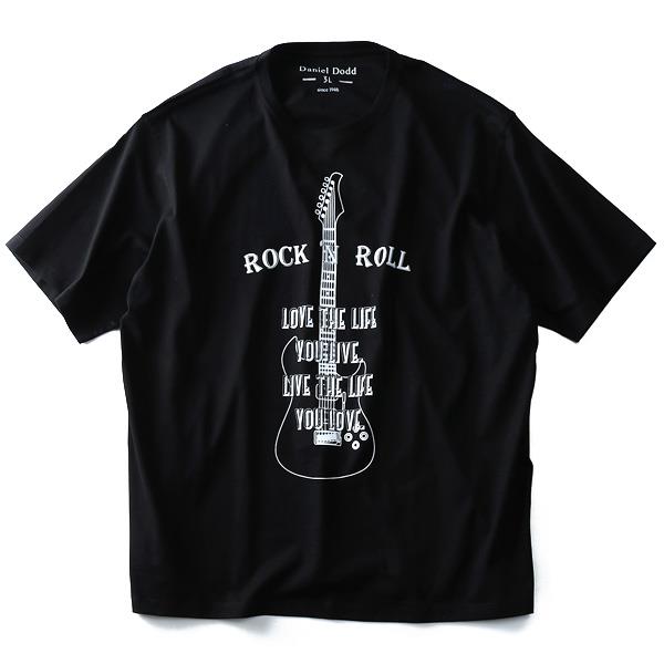 タダ割 大きいサイズ メンズ DANIEL DODD 半袖 Tシャツ オーガニック プリント半袖Tシャツ Rock'n Roll azt-180232