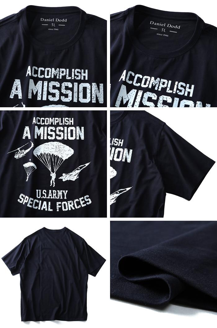 タダ割 大きいサイズ メンズ DANIEL DODD 半袖 Tシャツ オーガニック プリント半袖Tシャツ A MISSION azt-180233