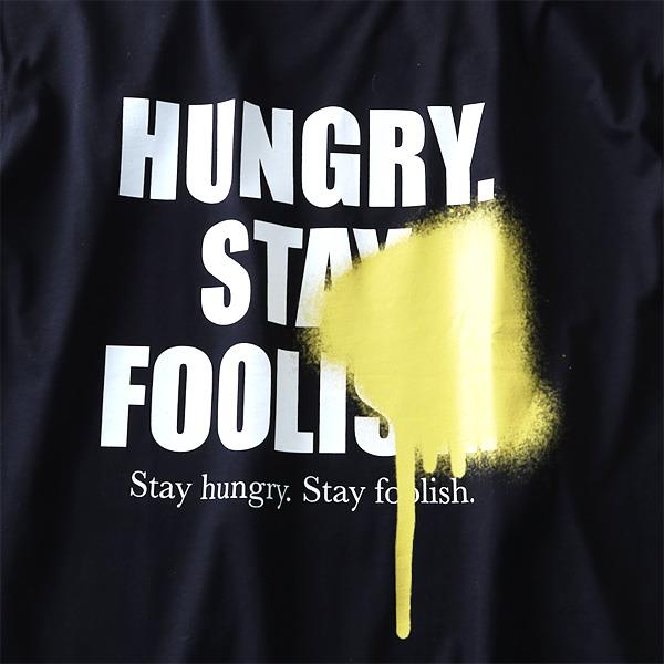 タダ割 大きいサイズ メンズ DANIEL DODD 半袖 Tシャツ オーガニック プリント半袖Tシャツ HUNGRY azt-180241