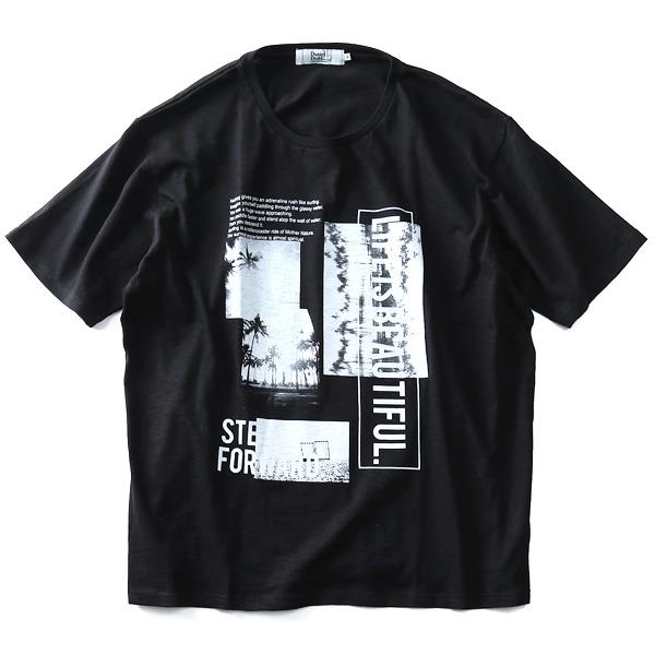 【WEB限定価格】タダ割 大きいサイズ メンズ DANIEL DODD 半袖 Tシャツ スラブ フォトプリント 半袖Tシャツ LIFE IS BEAUTIFUL azt-180292