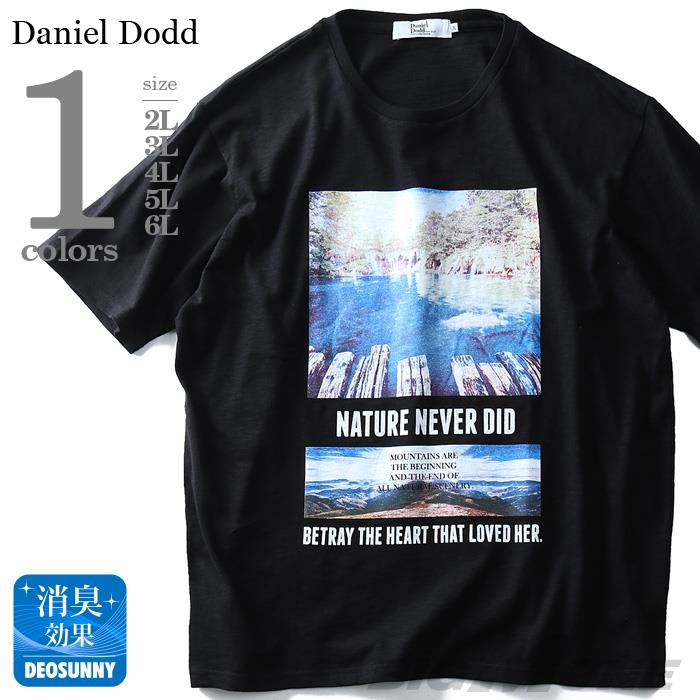 【WEB限定価格】タダ割 大きいサイズ メンズ DANIEL DODD 半袖 Tシャツ スラブ フォトプリント 半袖Tシャツ NATURE NEVER DID)\ azt-180293