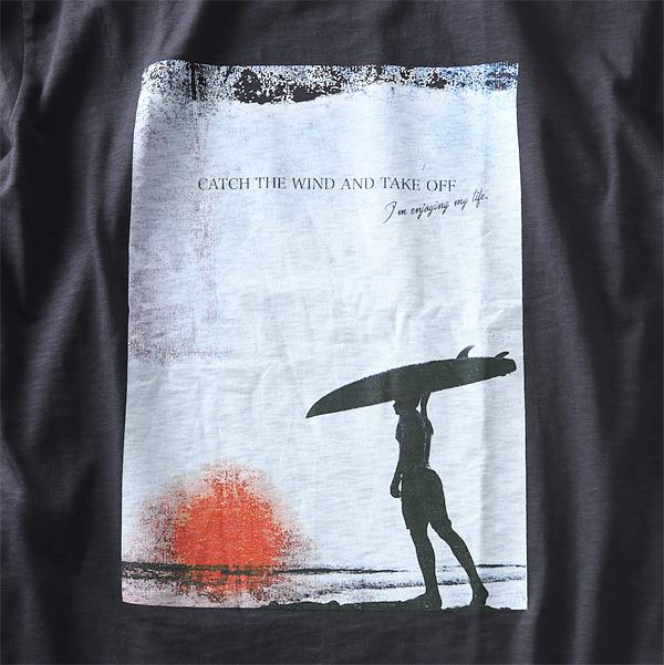 【WEB限定価格】タダ割 大きいサイズ メンズ DANIEL DODD 半袖 Tシャツ スラブ フォトプリント 半袖Tシャツ CATCH THE WIND azt-180294