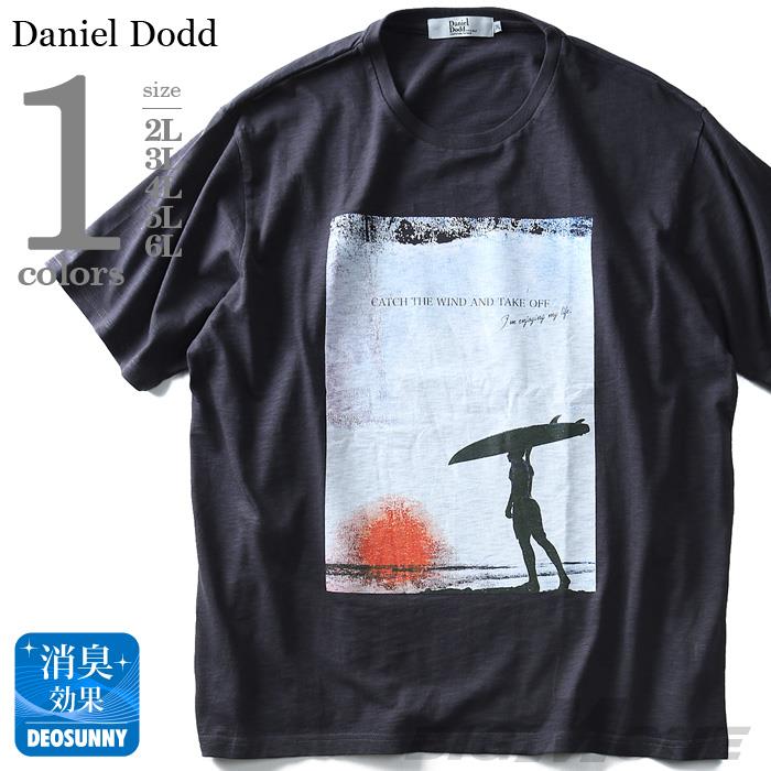 【WEB限定価格】タダ割 大きいサイズ メンズ DANIEL DODD 半袖 Tシャツ スラブ フォトプリント 半袖Tシャツ CATCH THE WIND azt-180294