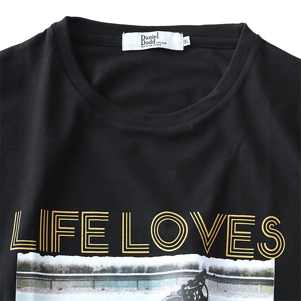 【WEB限定価格】タダ割 大きいサイズ メンズ DANIEL DODD 半袖 Tシャツ ベア天 フォトプリント 半袖Tシャツ LIFE LOVES azt-180297