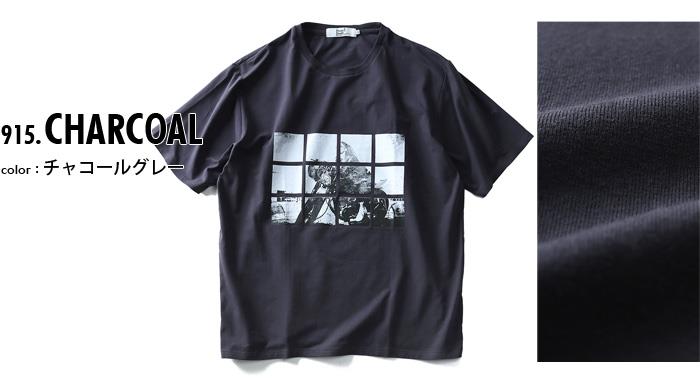 【WEB限定価格】タダ割 大きいサイズ メンズ DANIEL DODD 半袖 Tシャツ ベア天 フォトプリント 半袖Tシャツ BIKER azt-180298