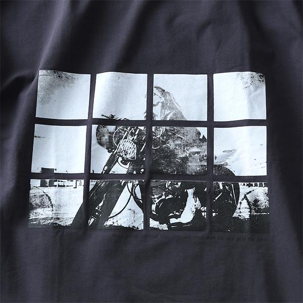 【WEB限定価格】タダ割 大きいサイズ メンズ DANIEL DODD 半袖 Tシャツ ベア天 フォトプリント 半袖Tシャツ BIKER azt-180298