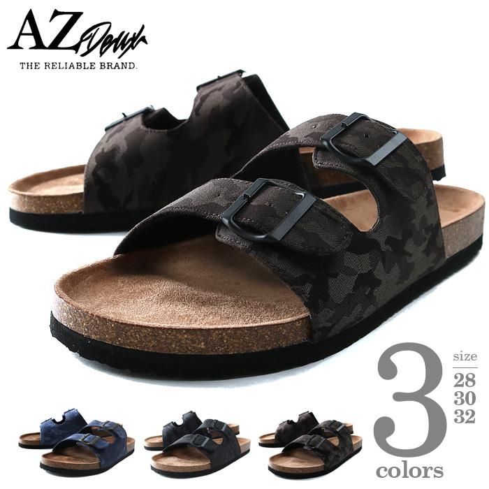 【WEB限定価格】大きいサイズ メンズ AZ DEUX 総柄2ストラップサンダル 491-180301