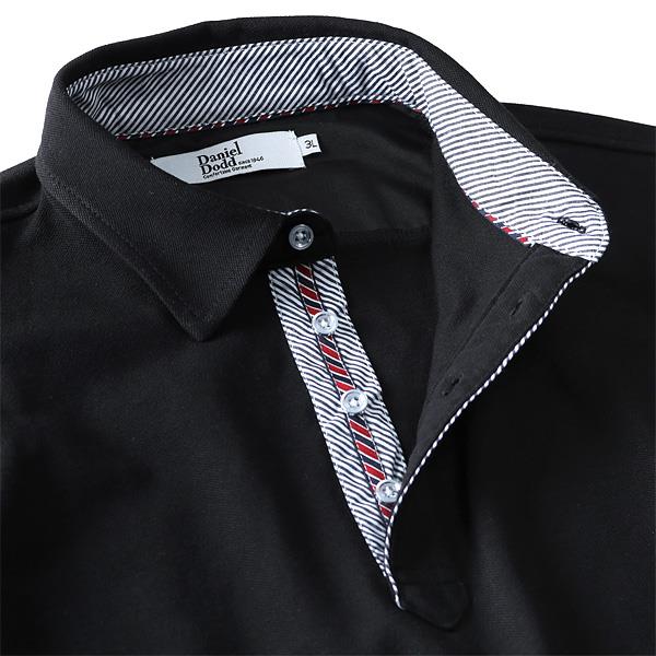 【WEB限定価格】大きいサイズ メンズ DANIEL DODD 前立て 布帛使い半袖 ポロシャツ azpr-1802122
