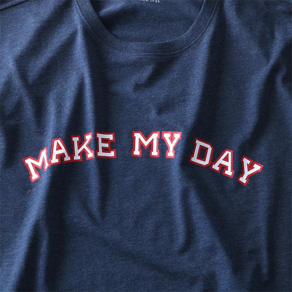 タダ割 大きいサイズ メンズ DANIEL DODD 半袖 Tシャツ オーガニック プリント半袖Tシャツ MAKE MY DAY azt-180255