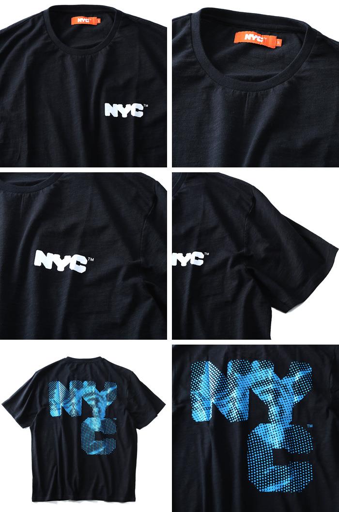 【WEB限定価格】タダ割 大きいサイズ メンズ NYC プリント半袖 Tシャツ 半袖Tシャツ azt-1802108