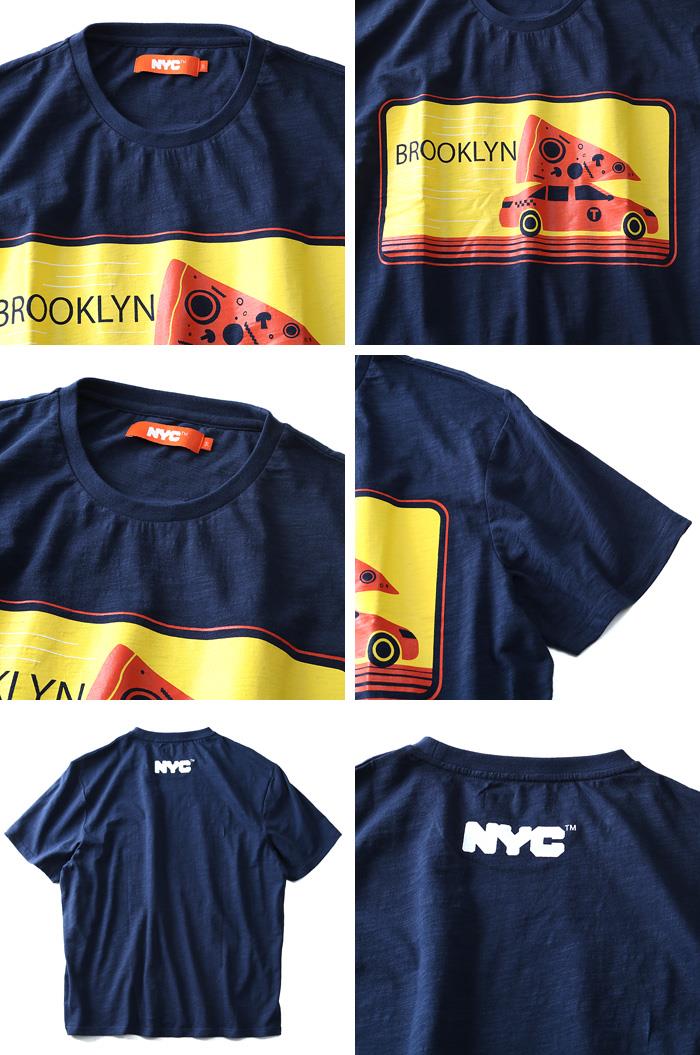 【WEB限定価格】タダ割 大きいサイズ メンズ NYC プリント半袖 Tシャツ 半袖Tシャツ azt-1802110