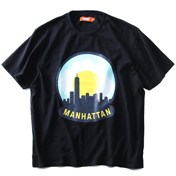 【WEB限定価格】タダ割 大きいサイズ メンズ NYC プリント半袖 Tシャツ 半袖Tシャツ azt-1802112