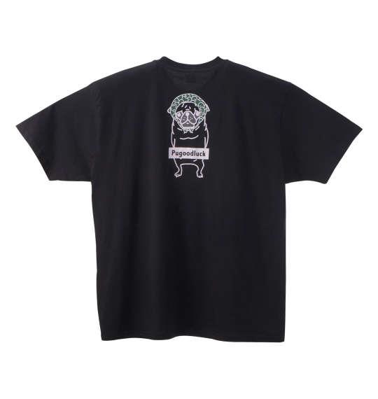 大きいサイズ メンズ Pugoodluck 半袖 Tシャツ 半袖Ｔシャツ ブラック 1168-8205-2 3L 4L 5L 6L 8L