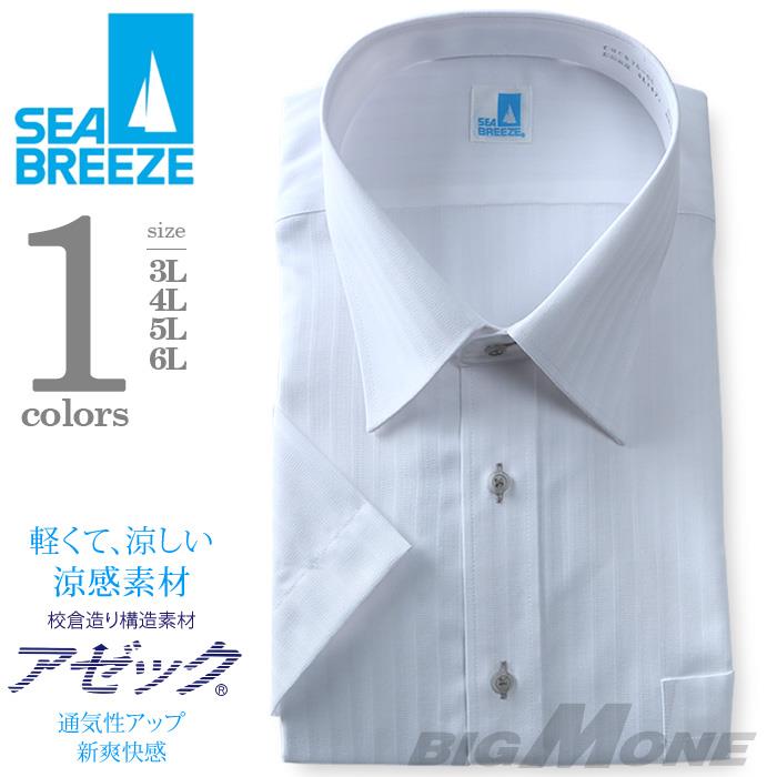 【WEB限定価格】【pd0527】大きいサイズ メンズ SEA BREEZE シーブリーズ ビジネス Ｙシャツ 半袖 ワイシャツ レギュラー ビジネスシャツ 形態安定 ehcb26-6