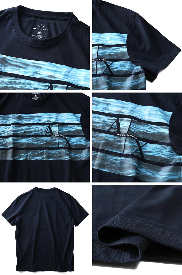 【WEB限定価格】ブランドセール 【大きいサイズ】【メンズ】ARMANI EXCHANGE(アルマーニエクスチェンジ) 半袖デザインTシャツ【USA直輸入】3yzt97zjh4z