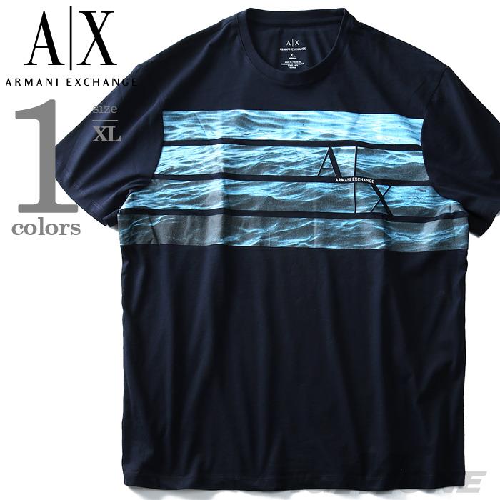 【WEB限定価格】ブランドセール 【大きいサイズ】【メンズ】ARMANI EXCHANGE(アルマーニエクスチェンジ)  半袖デザインTシャツ【USA直輸入】3yzt97zjh4z