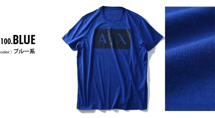 【WEB限定価格】ブランドセール 【大きいサイズ】【メンズ】ARMANI EXCHANGE(アルマーニエクスチェンジ) 半袖デザインTシャツ【USA直輸入】8nztckzja3z